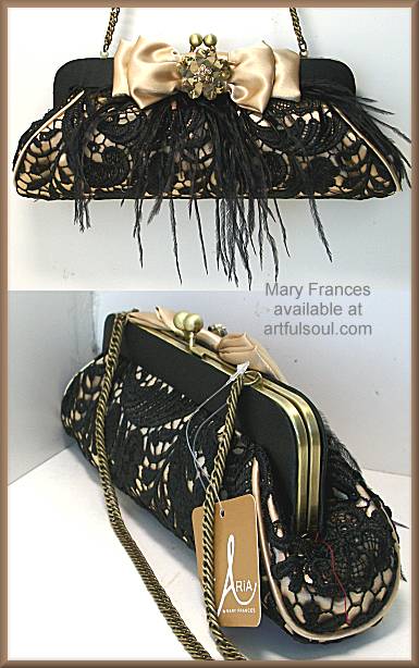 Mary Frances Aria Gold/Black Lace