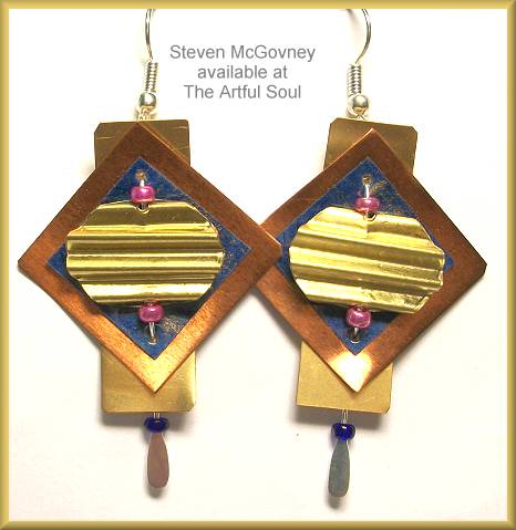 McGovney Copper/Brass Corrugated Earrings