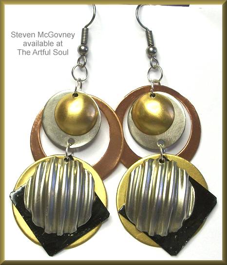 McGovney Circles Corrugated Dome Earrings
