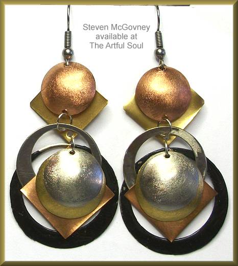 McGovney Circling the Squares Dome Earrings