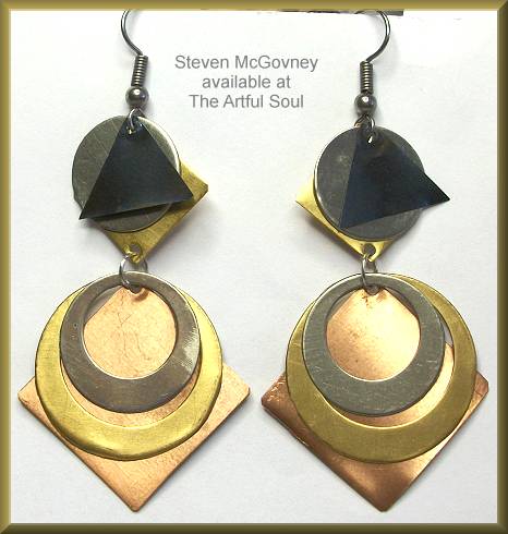 McGovney Circles on Squares Holes Earrings