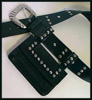 Mikki G Belt Bag in Black Leather