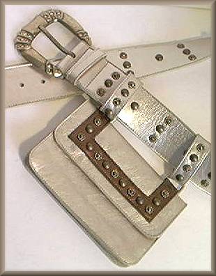 Mikki G Belt Bag in Platinum Leather
