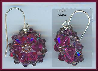 Margo Purple Rose Crystal Earrings
