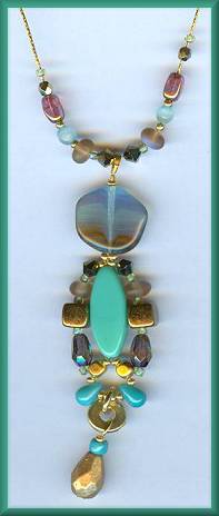 Margo Bronzed Turquoise Necklace
