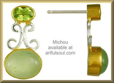 Michou Peridot/Prehnite Earrings