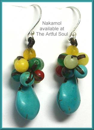 Nakamol Bright Stone Cluster Earrings