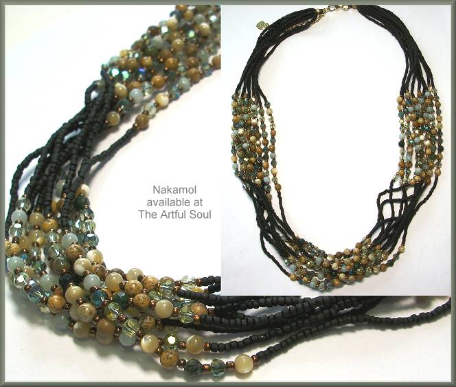Nakamol Mutli-Strand Necklace, Earthtones/Black