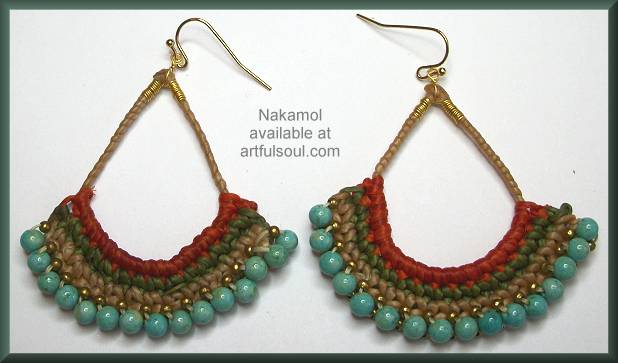 Nakamol Turquoise/Mix Arc Earrings