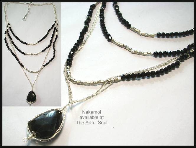 Nakamol Multi-Chain Necklace, Black/Silver