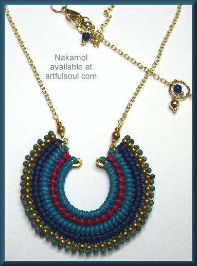 Nakamol Blue-Berry Semi-Circle Necklace