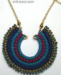 Nakamol Blue-Berry Semi-Circle Necklace