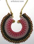 Nakamol Pink/Multi Semi-Circle Necklace