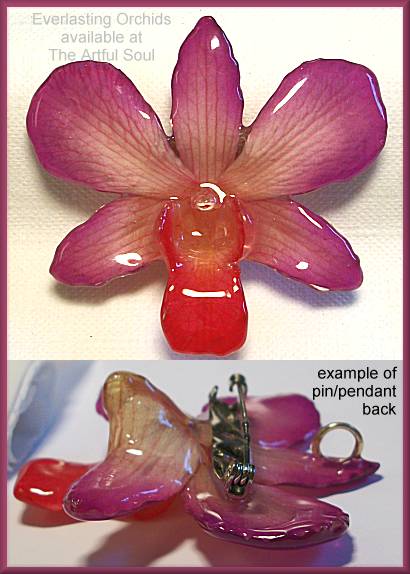 Dendrobium Fuchsia Orchid Pin/Pendant