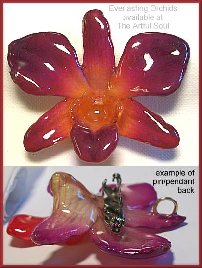 Dendrobium Plum Orchid Pin/Pendant