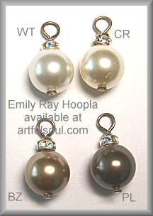 Emily Ray Hoopla Swarovski Pearl Ear Charms