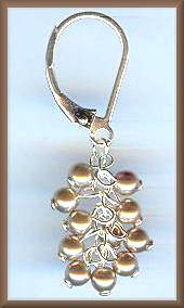 Emily Ray Bronze Pearl Cluster Earrings