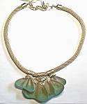 Sarah Cavender Silver Green Petals Necklace