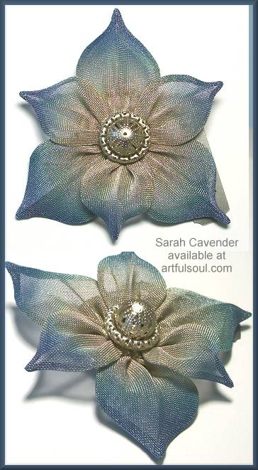 Sarah Cavender Blue Flower Pin