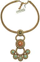 Sarah Cavender Filigree Stone Circles Necklace