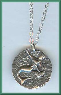 Searcey Designs Mermaid Fauna Coin Pendant