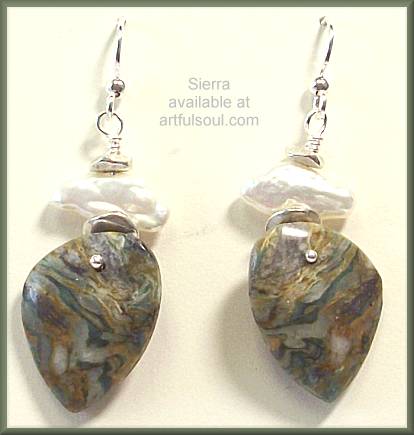 Sierra Freeform Pinetree Jasper Earrings