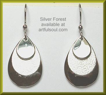 Silver Forest Silver Teardrop Trio Earrings