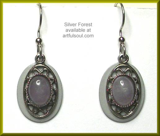 Silver Forest Amethyst Mist Earrings