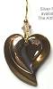 Silver Forest Brass/Copper Art Heart Earrings