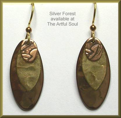 Silver Forest Golden Shades Earrings