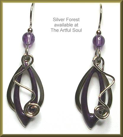 Silver Forest Graceful Lavender Earrings
