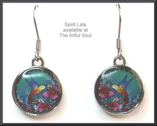Spirit Lala Hummingbird Circle Earrings