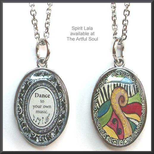 Spirit Lala Music Oval Reversible Necklace