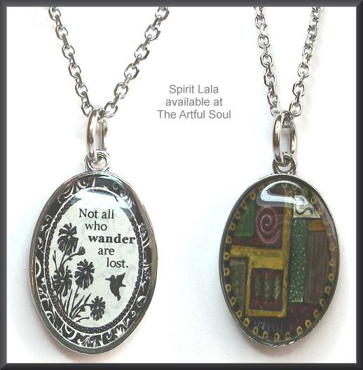 Spirit Lala Abstract Oval Reversible Necklace