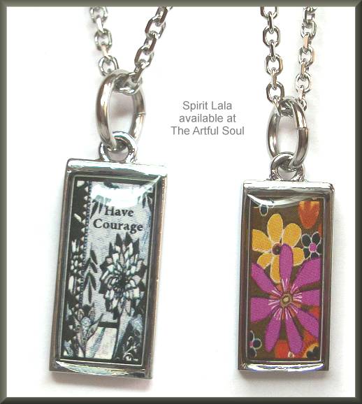 Spirit Lala Retro Flowers Reversible Rectangular Necklace