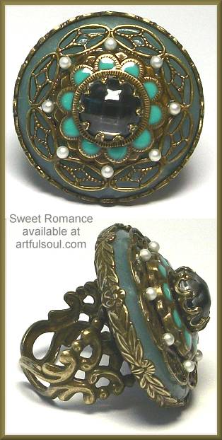 Sweet Romance Ollipop Amazonite Round Ring