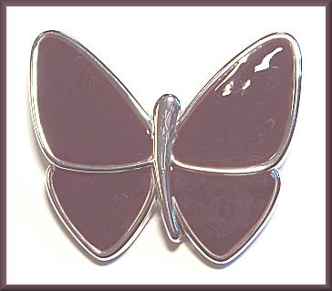 Simon Sebbag Plum Enamel Butterfly Pin