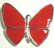 Simon Sebbag Red Enamel Butterfly Pin