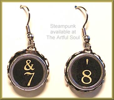 Steampunk Typewriter Keys Earrings