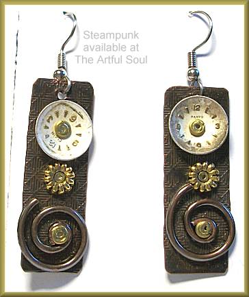 Steampunk Watchface Earrings