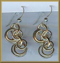 Tahmi Concentric Circles Earrings 2-Tone