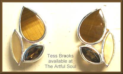 Tess Brooks Tigers Eye Earrings