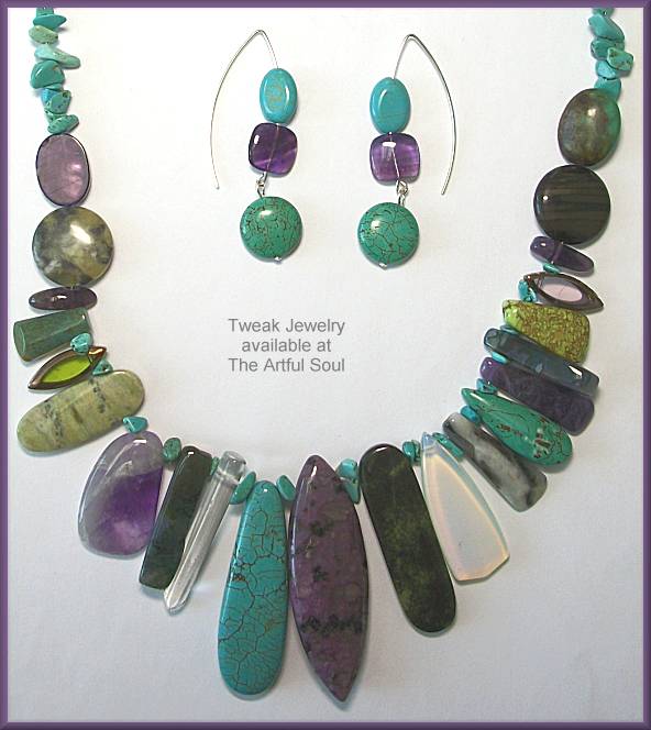 Tweak Jewelry in Turquoise & Purple Gemstones