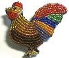 Beaded Rooster Pin
