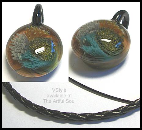 VStyle Glass Pendant, Sealife in Rootbeer