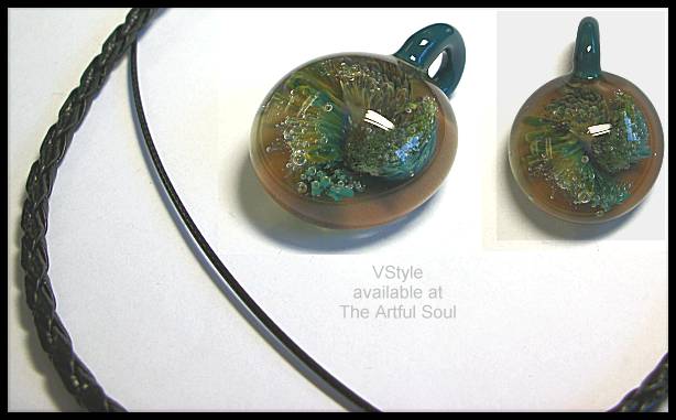 VStyle Glass Pendant, Teal/Rootbeer Sealife