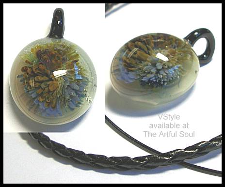 VStyle Glass Pendant, Earth Flower Cluster