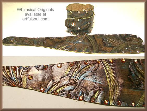 Whimsical Originals Brown Multi Wrap Cuff Bracelet