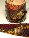 Whimsical Originals Red Python Multi Wrap Cuff Bracelet