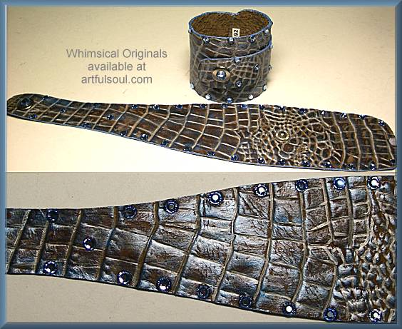 Whimsical Originals Multi Blue Metallic Wrap Cuff Bracelet